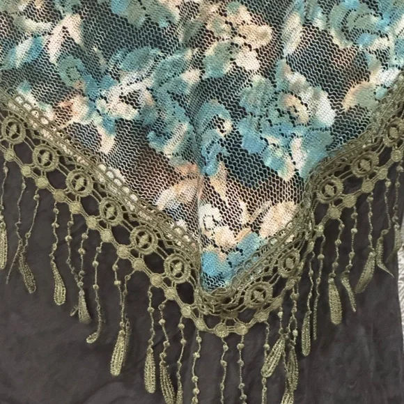Floral Lace Embroidered Church Mantilla Scarf